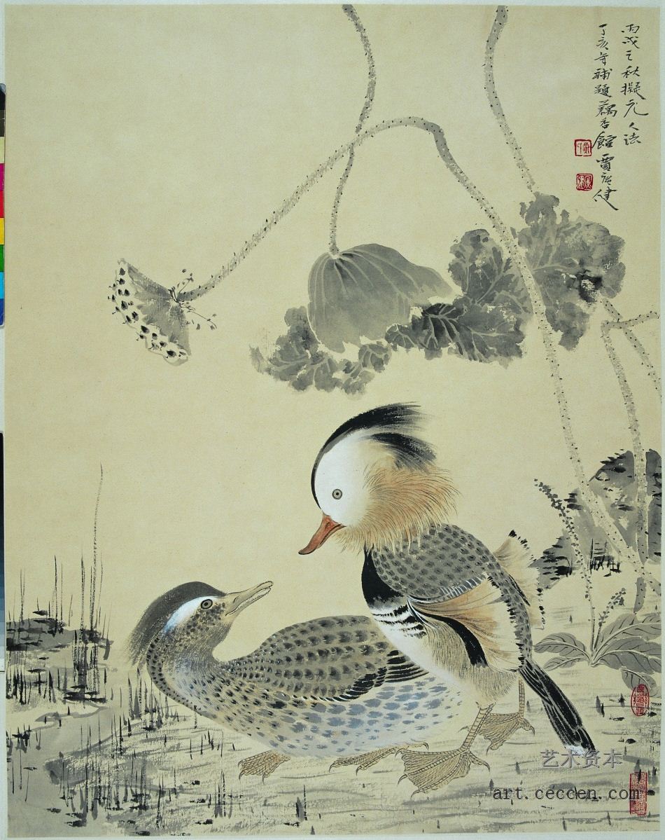 西塘双禽 58×68cm 纸本水墨 2007年